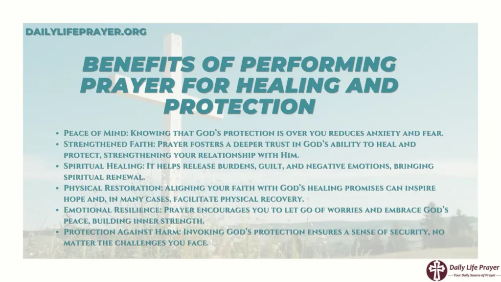 Benefits of Performing Prayer for Healing and Protection