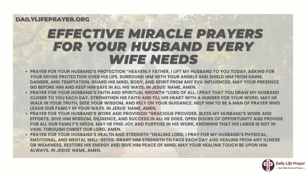 Effective Miracle Prayers for Your Husband Every Wife Needs