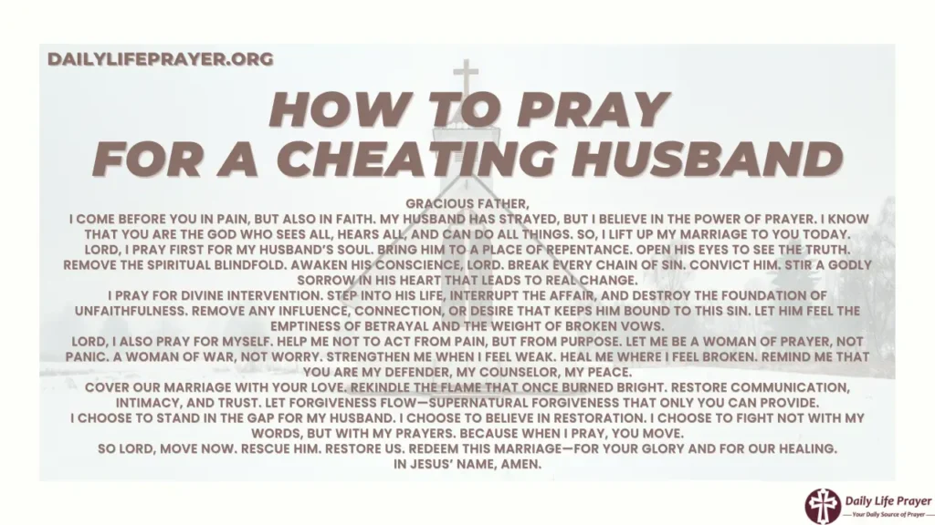 How to Pray for a Cheating Husband