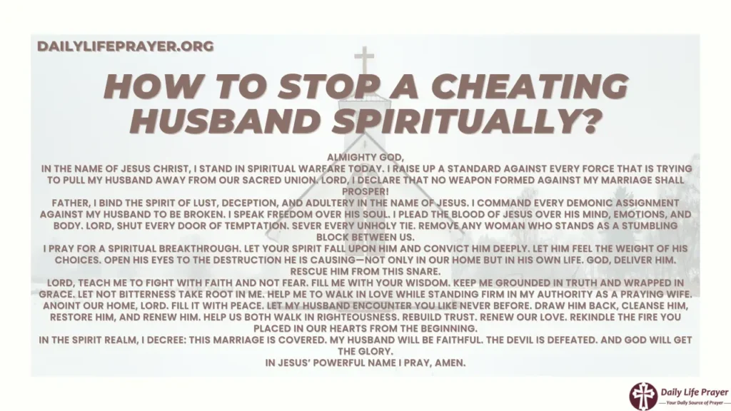 How to Stop a Cheating Husband Spiritually