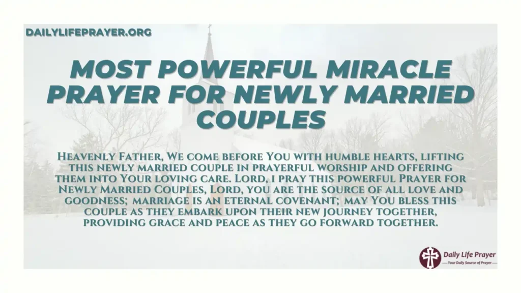 Most Powerful Miracle Prayer for Newly Married Couples