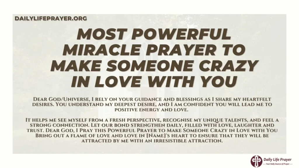 Most Powerful Miracle Prayer to Make Someone Crazy in Love with You