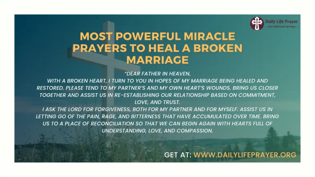 Most Powerful Miracle Prayers to Heal a Broken Marriage