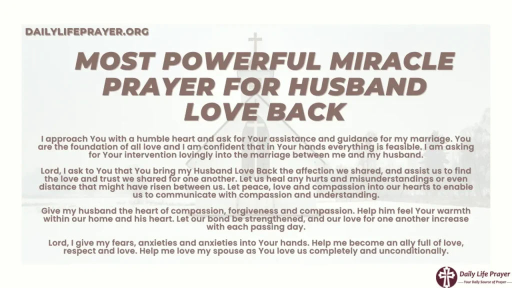 Most Powerful Prayer for Husband Love Back