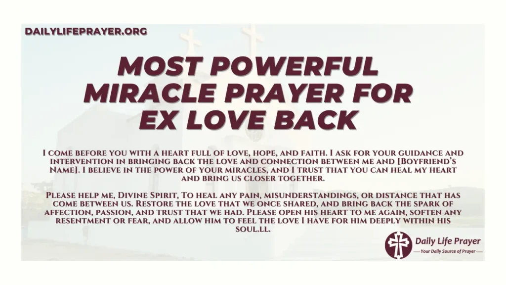 Powerful Miracle Prayer for Boyfriend Love Back