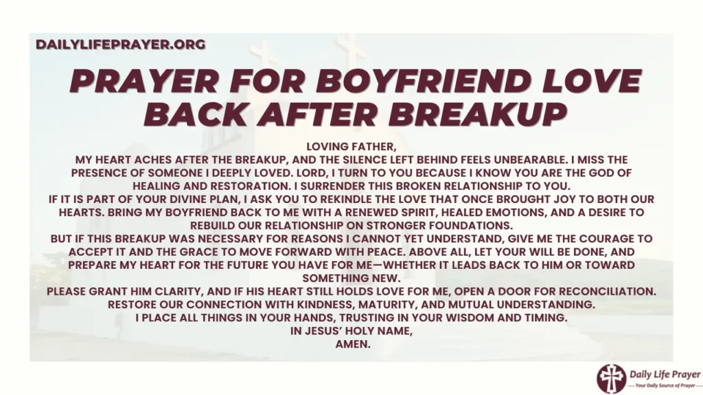 Prayer for Boyfriend Love Back After Breakup