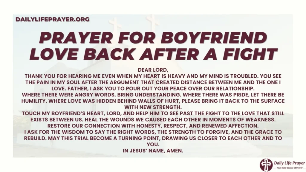 Prayer for Boyfriend Love Back After a Fight