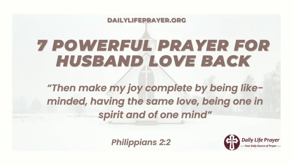 Prayer for Husband Love Back