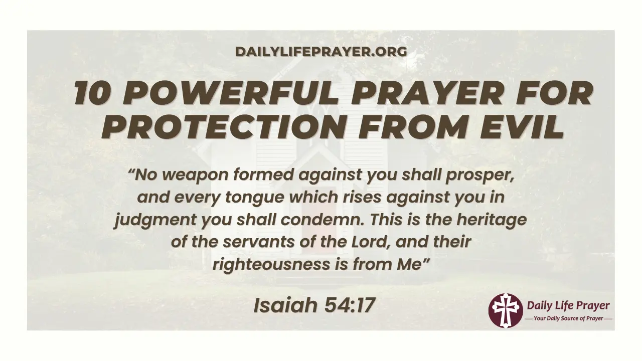 Prayer for Protection from Evil