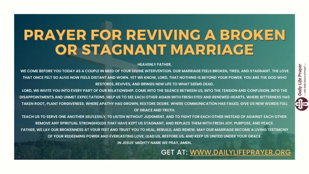 Prayer for Reviving a Broken or Stagnant Marriage
