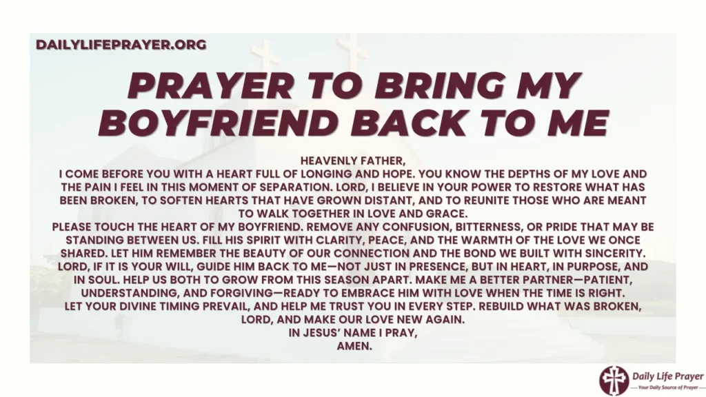 Prayer to Bring My Boyfriend Back to Me