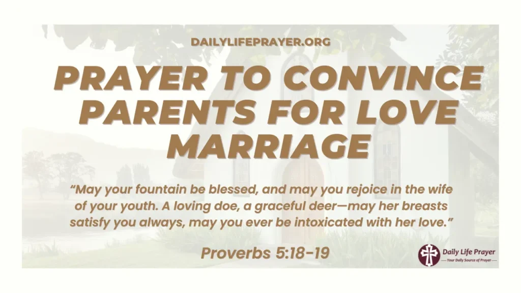 Prayer to Convince Parents for Love Marriage