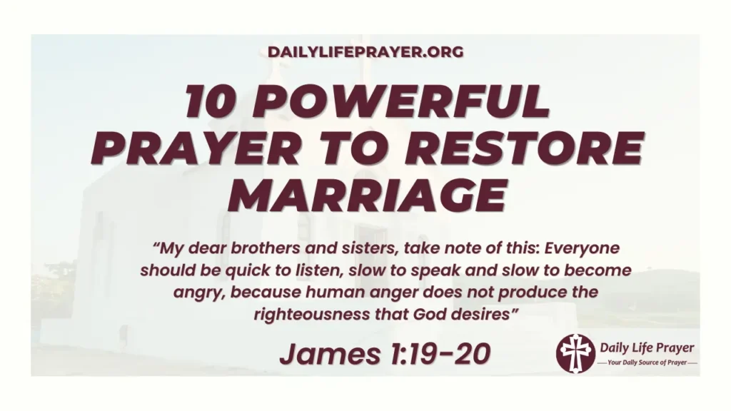 Prayer to Restore Marriage