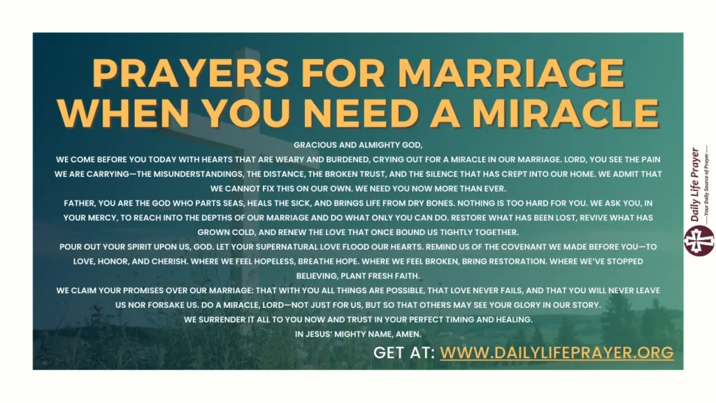 Prayers for Marriage When You Need a Miracle