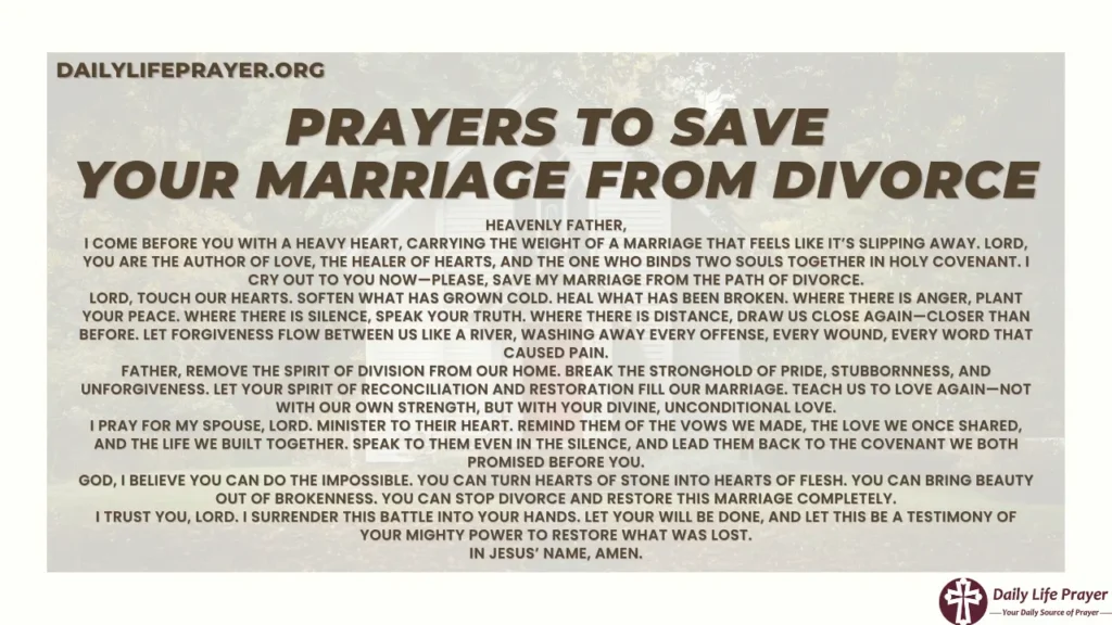 Prayers to Save Your Marriage From Divorce