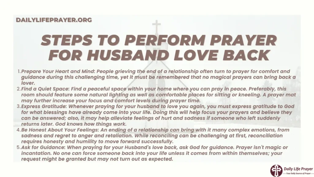 Steps to Perform Prayer for Husband Love Back