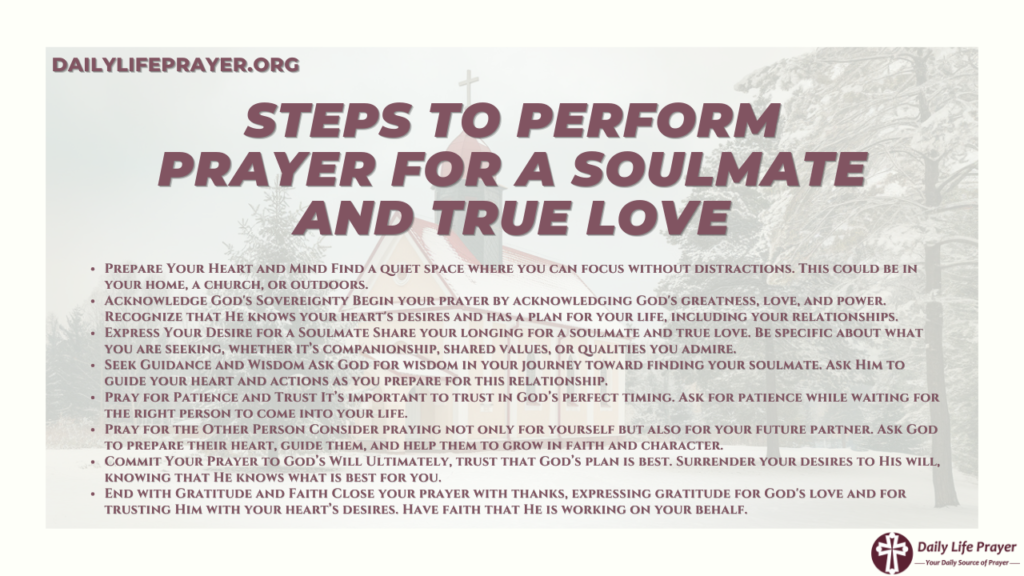 Steps to Perform Prayer for a Soulmate and True Love