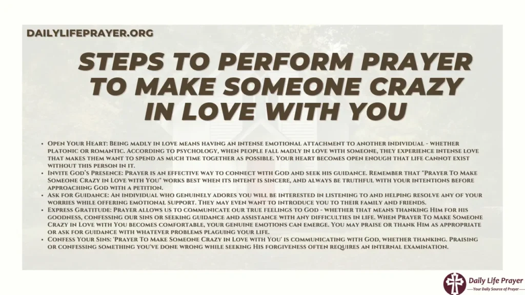 Steps to Perform Prayer to Make Someone Crazy in Love with You