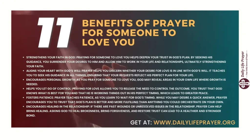 11 Benefits of Prayer for Someone to Love You