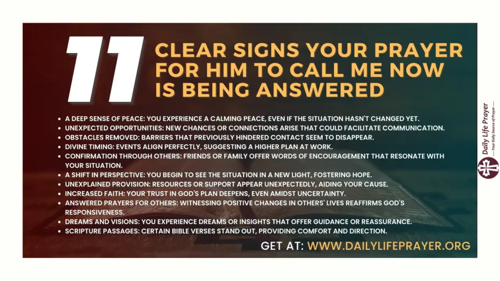 11 Clear Signs Your Prayer for Him to Call Me Now Is Being Answered