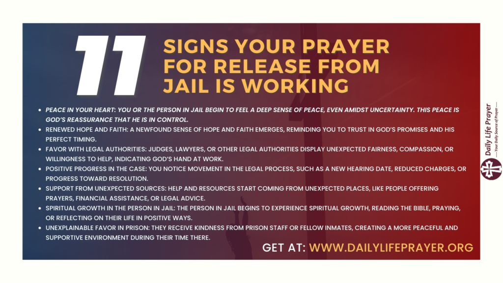 11 Signs Your Prayer for Release From Jail is Working