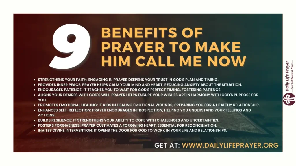 9 Benefits of Prayer to Make Him Call Me Now