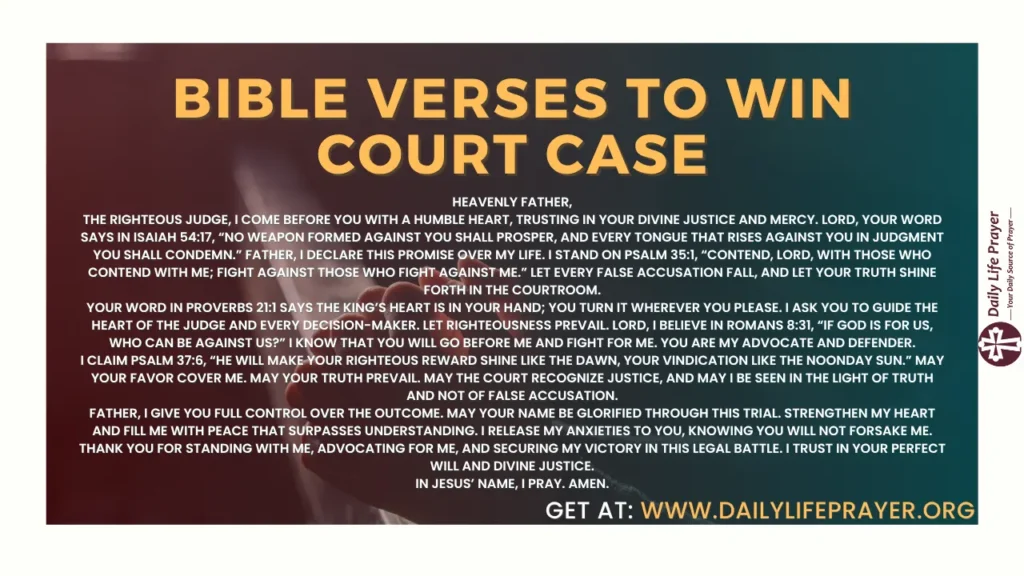 Bible Verses to Win Court Case