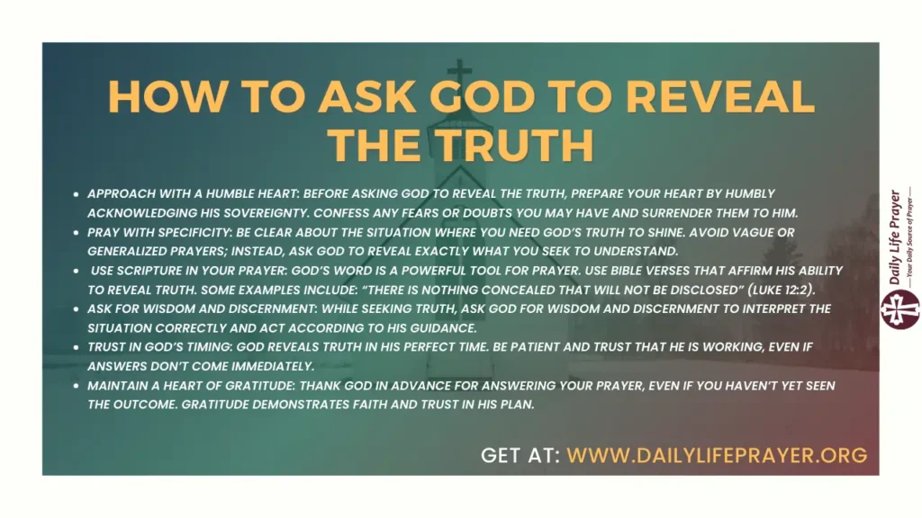 How to Ask God to Reveal the Truth