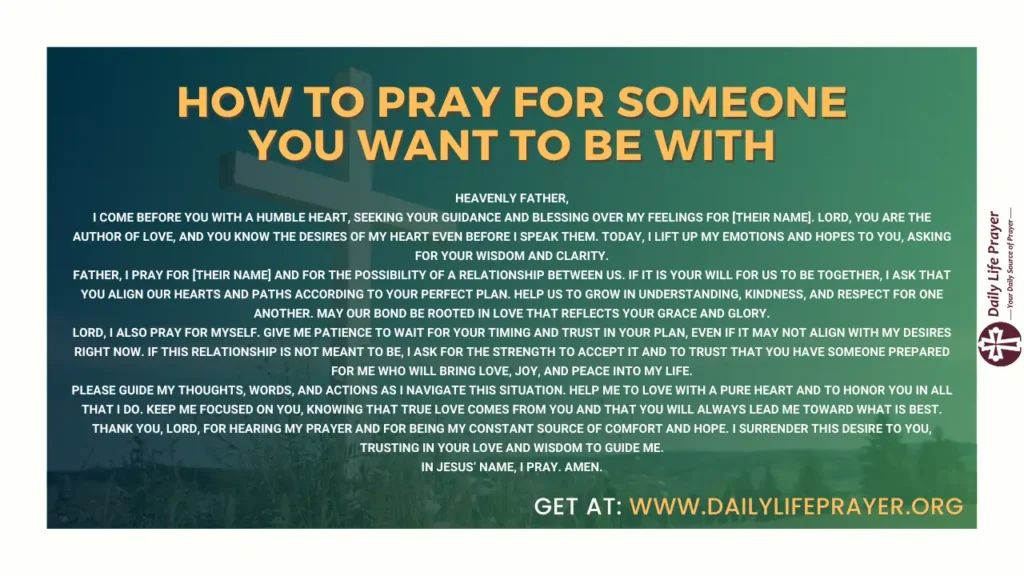 How to Pray For Someone You Want to Be With