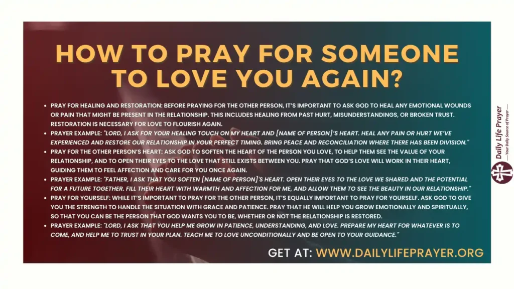 How to Pray for Someone to Love You Again