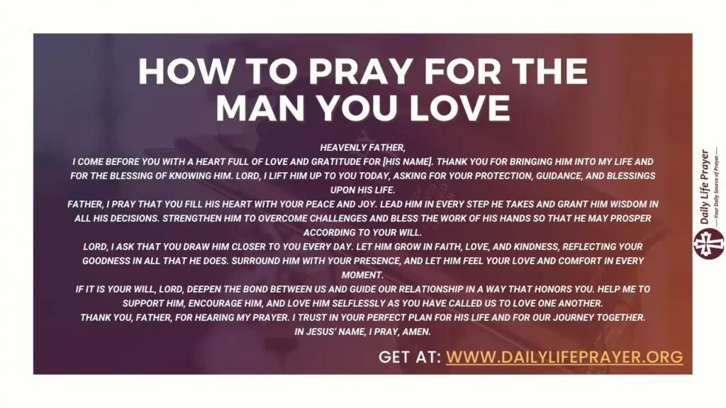 How to Pray for the Man You Love