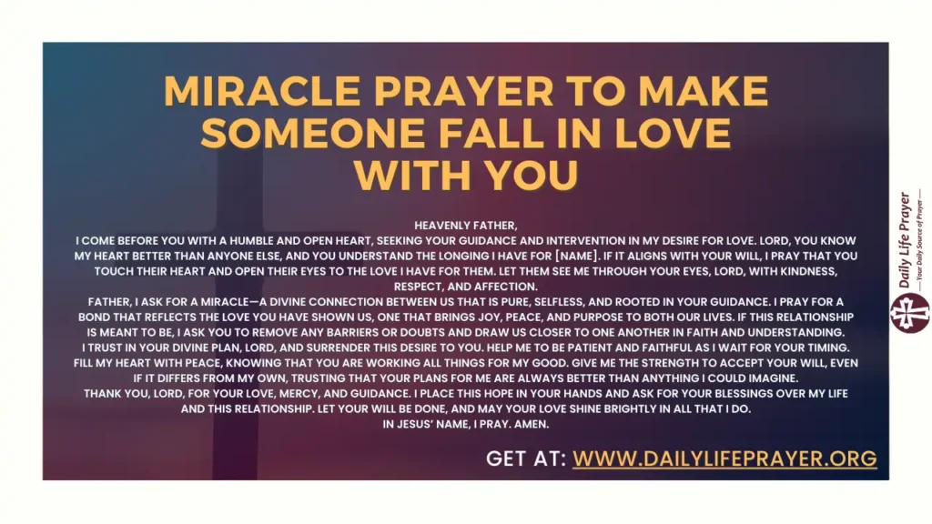 Miracle Prayer to Make Someone Fall in Love With You