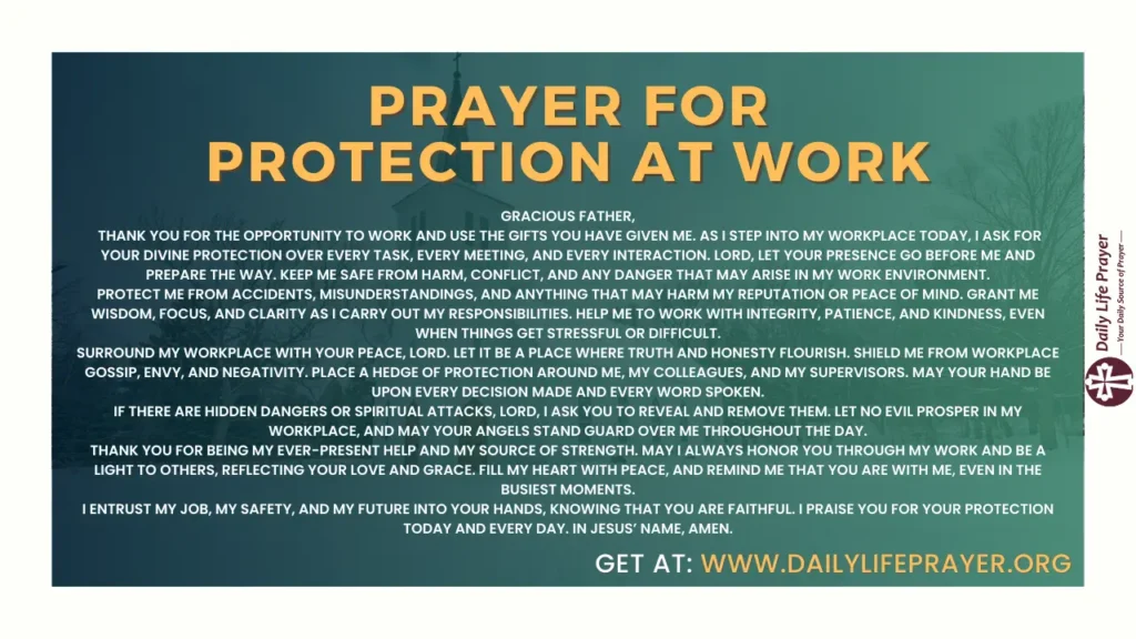 Most Effective Prayer for Protection at Work