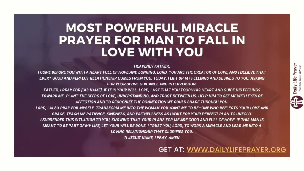 Most Powerful Miracle Prayer for Man to Fall in Love With You