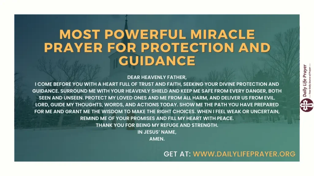 Most Powerful Miracle Prayer for Protection and Guidance