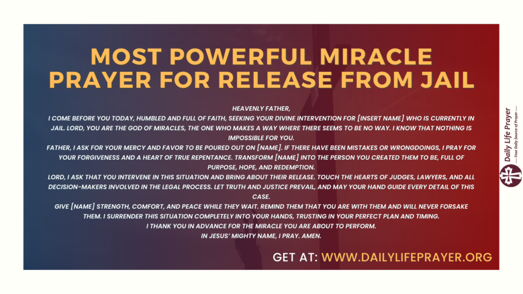 Most Powerful Miracle Prayer for Release From Jail