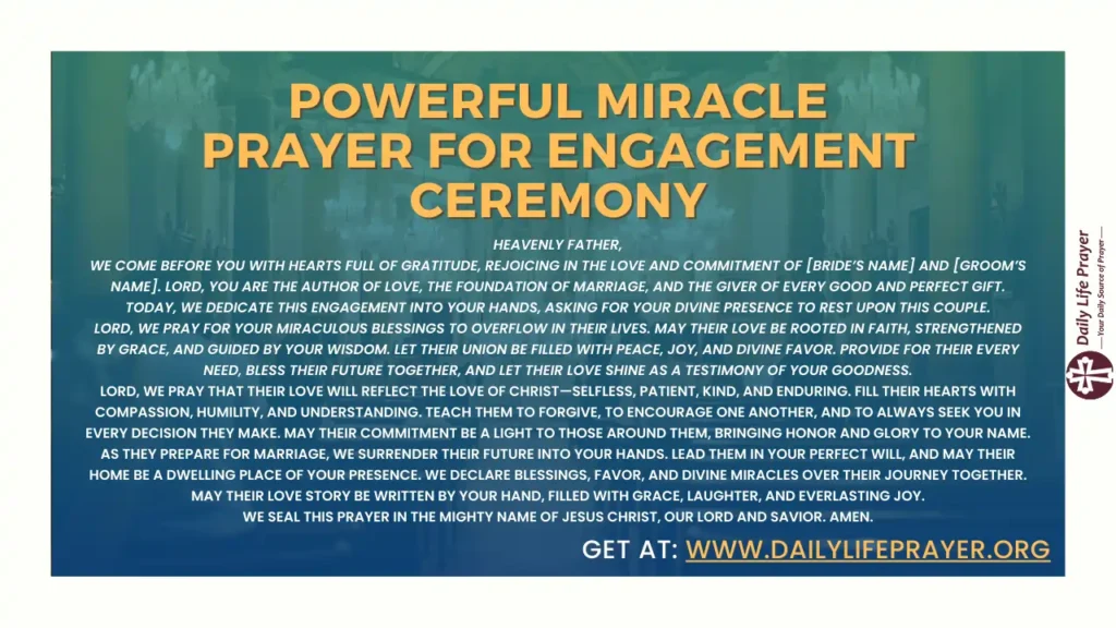 Powerful Miracle Prayer for Engagement Ceremony