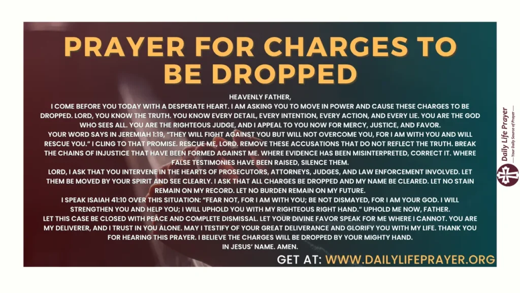Prayer for Charges to Be Dropped