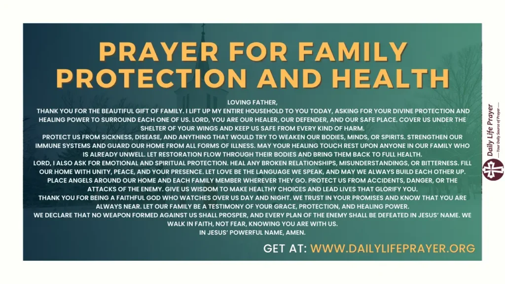 Prayer for Family Protection and Health