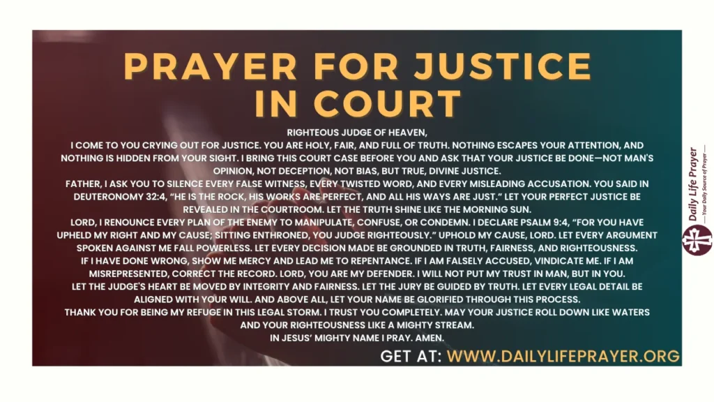 Prayer for Justice in Court