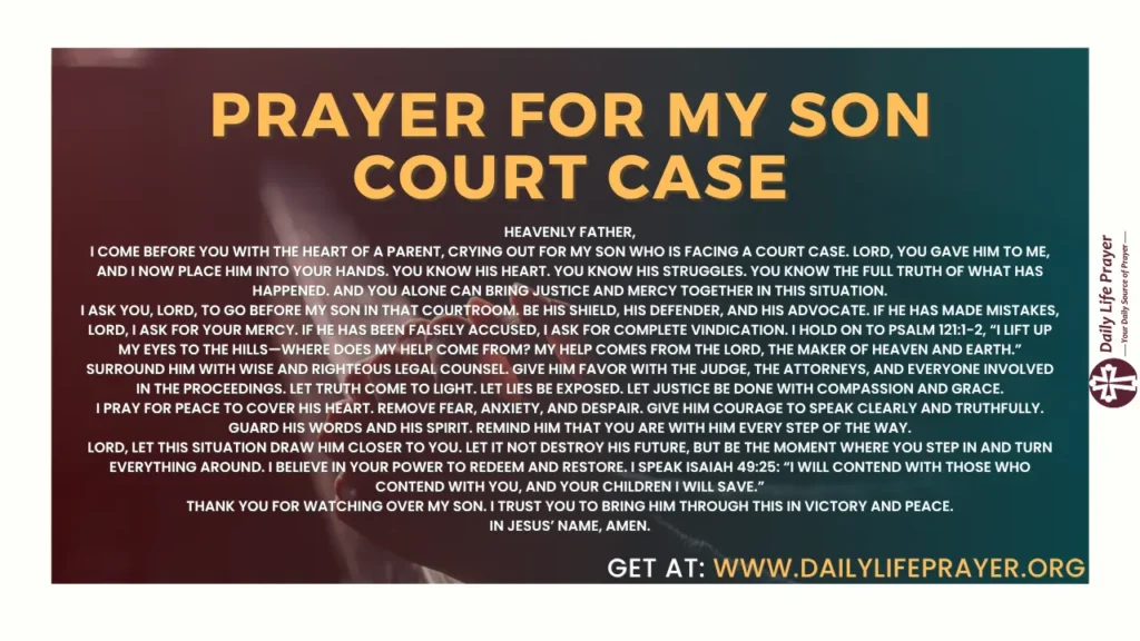 Prayer for My Son Court Case