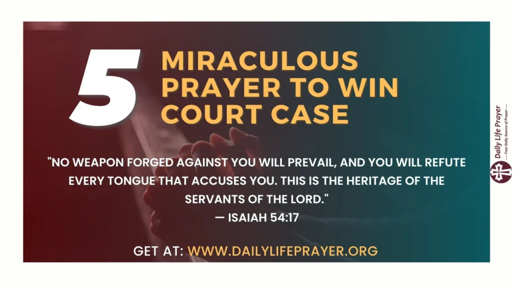 Prayer to Win Court Case