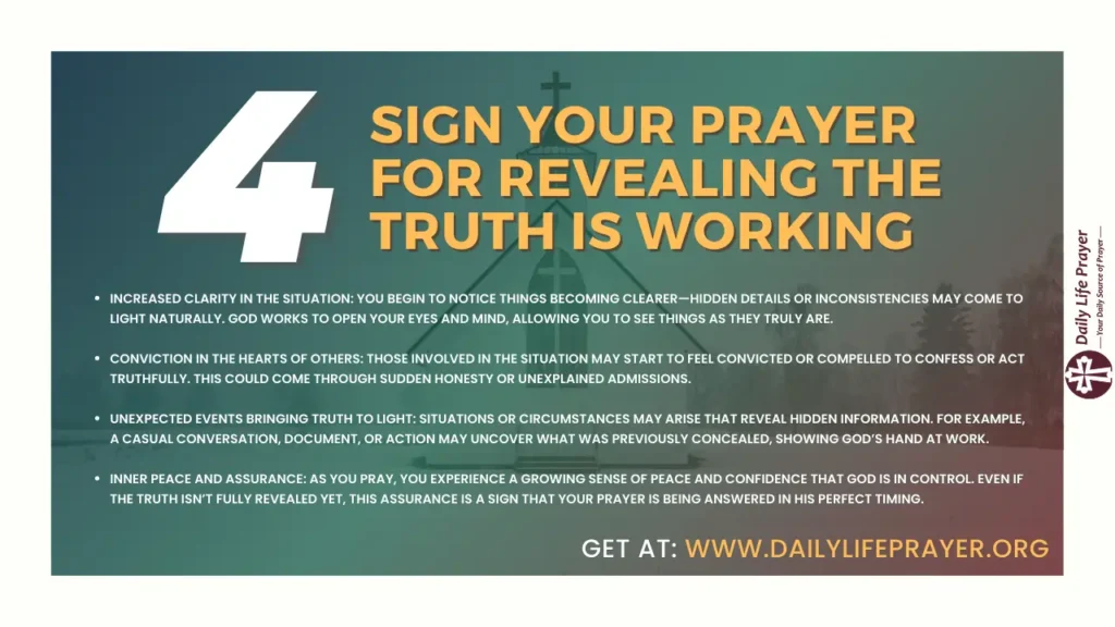 Sign Your Prayer For Revealing the Truth is Working