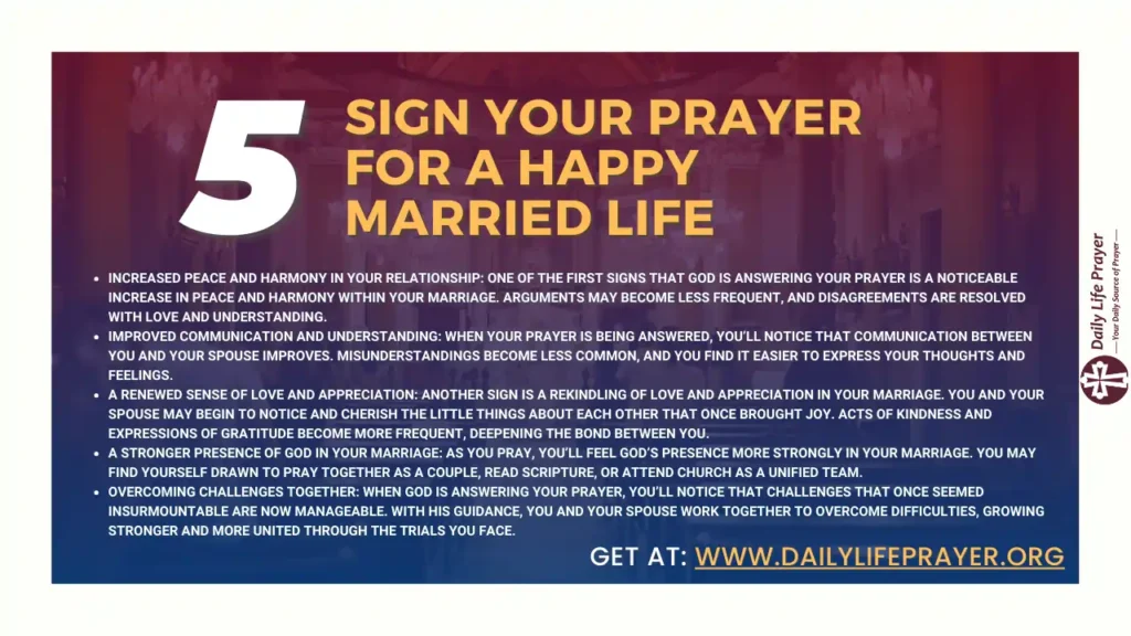 Sign Your Prayer for a Happy Married Life