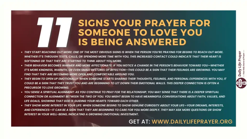 Signs Your Prayer for Someone to Love You Is Being Answered