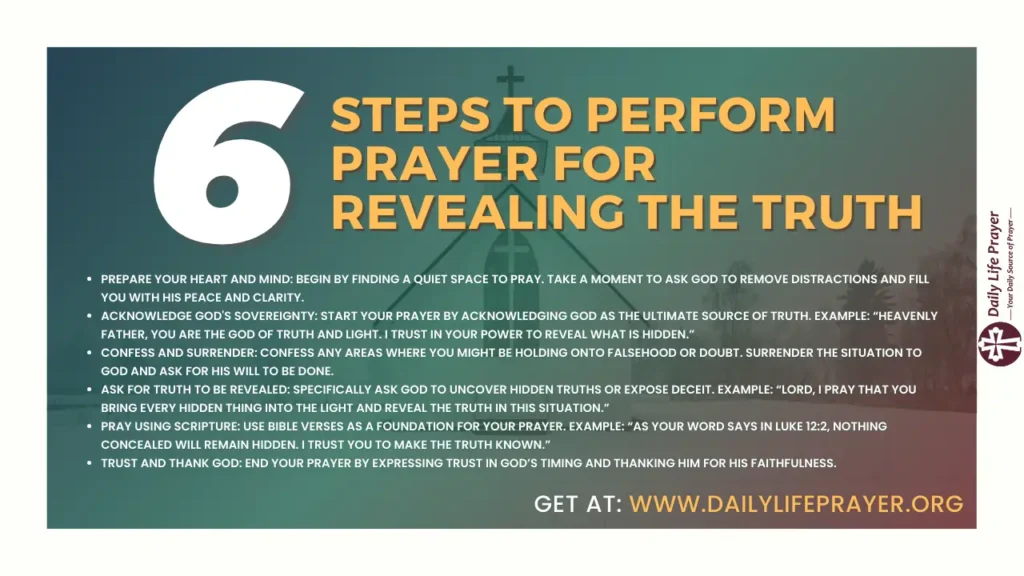 Steps to Perform Prayer For Revealing the Truth