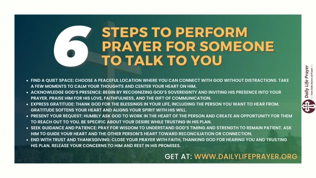 Steps to Perform Prayer For Someone to Talk to You