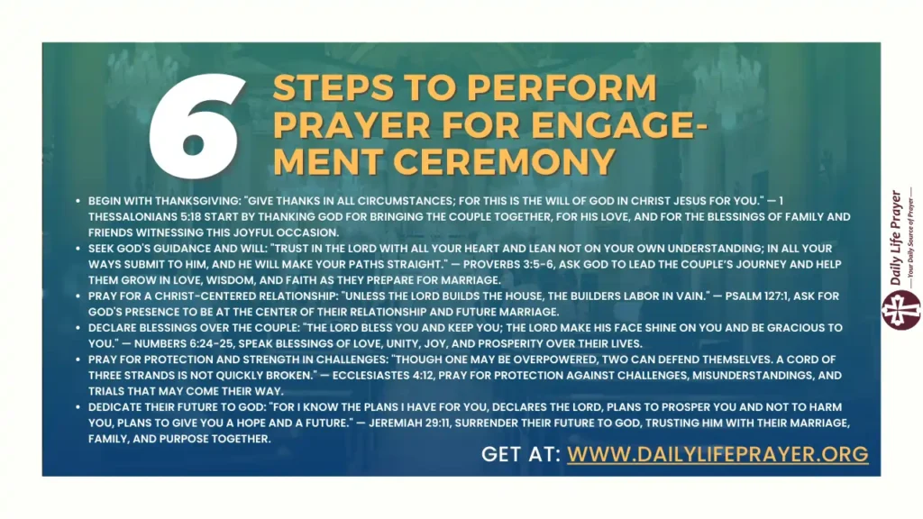 Steps to Perform Prayer for Engagement Ceremony