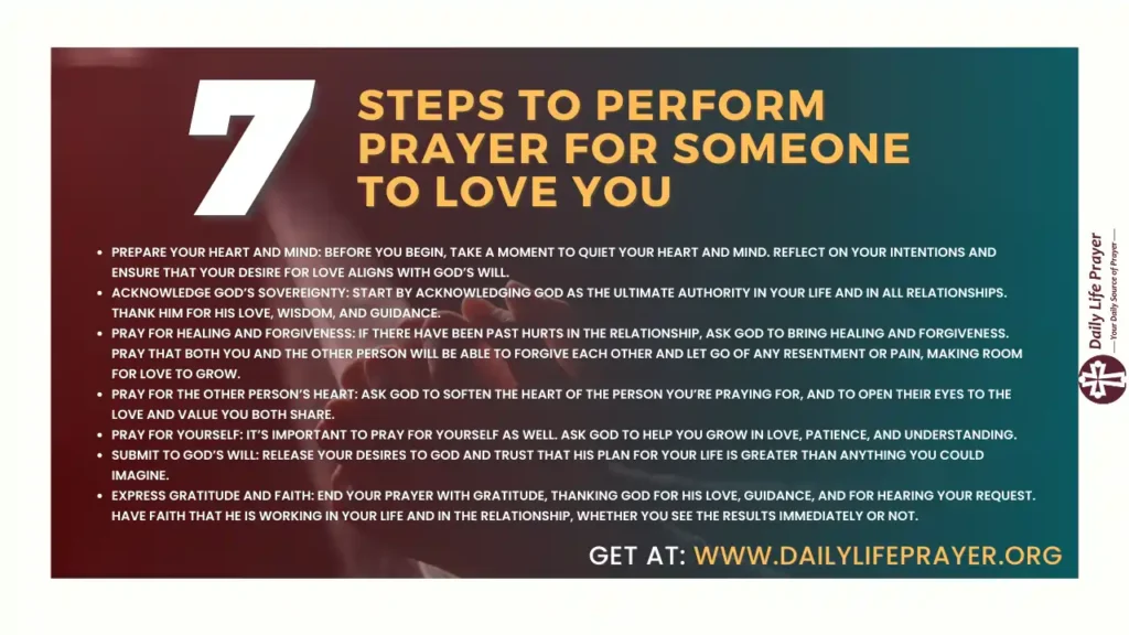 Steps to Perform Prayer for Someone to Love You