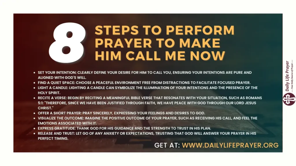 Steps to Perform Prayer to Make Him Call Me Now